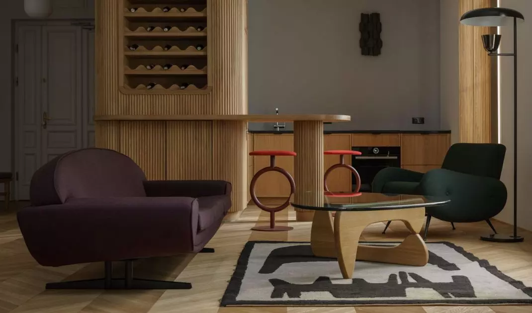 Drewno w penthousie