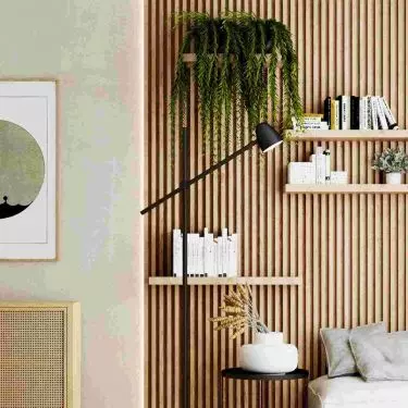 In Japandi style - or combining materials