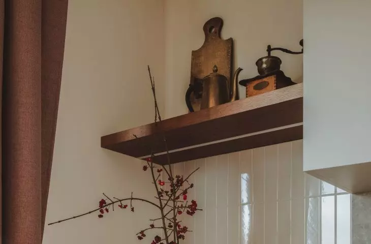 Vintage elements appear throughout the interior
