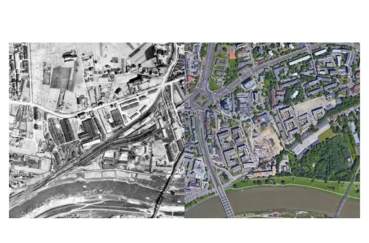 Zestawienie Grzegórzek w 1944 i 2016 roku