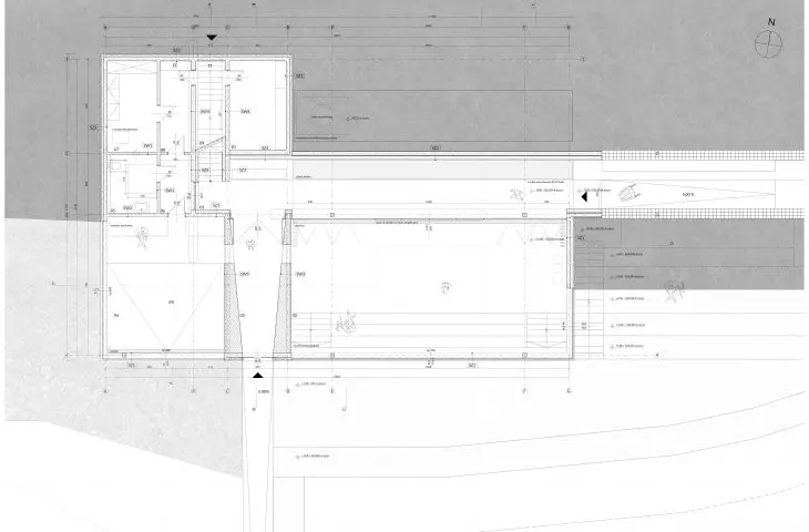 Cultural heritage interpretation center design, level 0 projection.