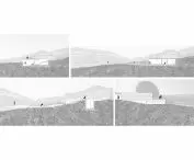 Cultural heritage interpretation center design, cross sections