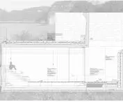 Cultural heritage interpretation center design, cross section in detail