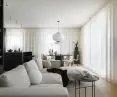 Living area, kitchenette at the back
