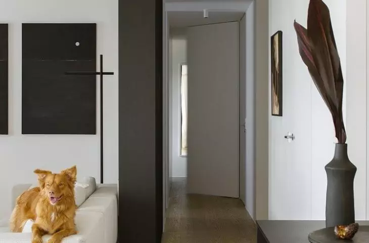 The tenant of the apartment is also a female dog Frida