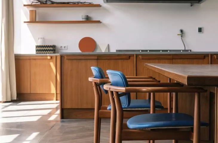 Wooden fronts of kitchen cabinets