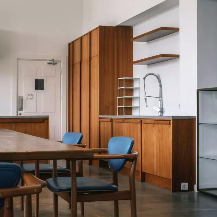 Wooden fronts of kitchen cabinets
