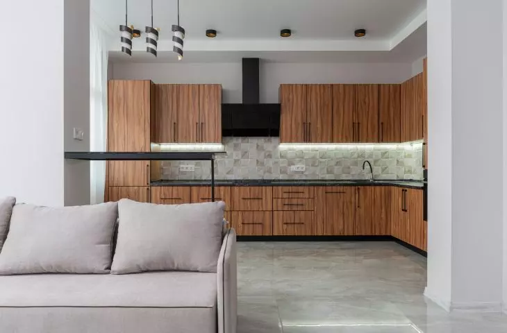 Wooden fronts of kitchen cabinets