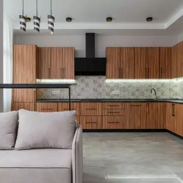 Wooden fronts of kitchen cabinets