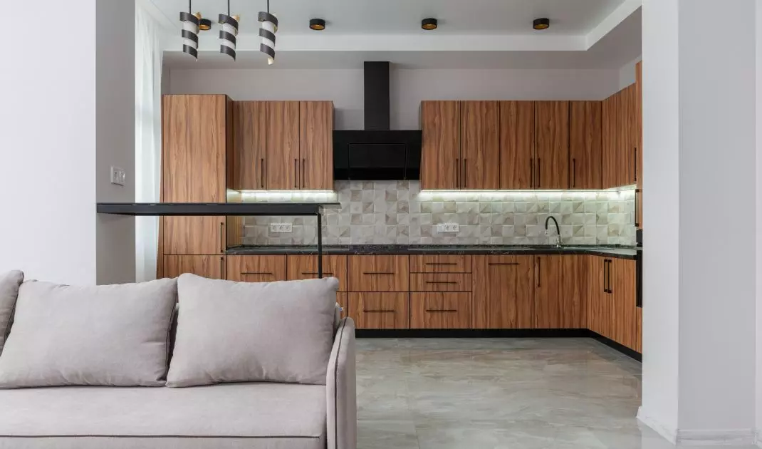 Wooden fronts of kitchen cabinets