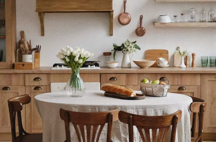 Wooden fronts of kitchen cabinets