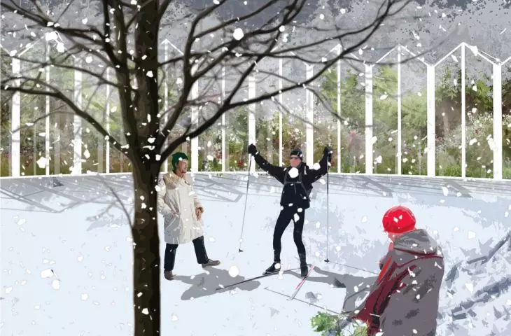 Wizualizacja projektu „Pawilonu Wiosny”