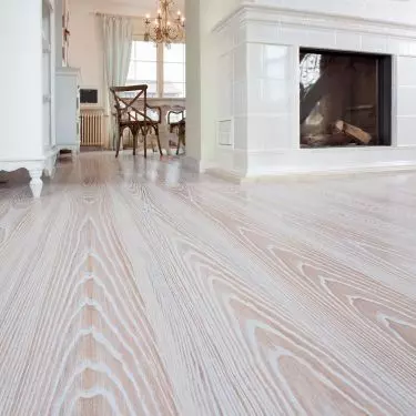 Whitewashed floor