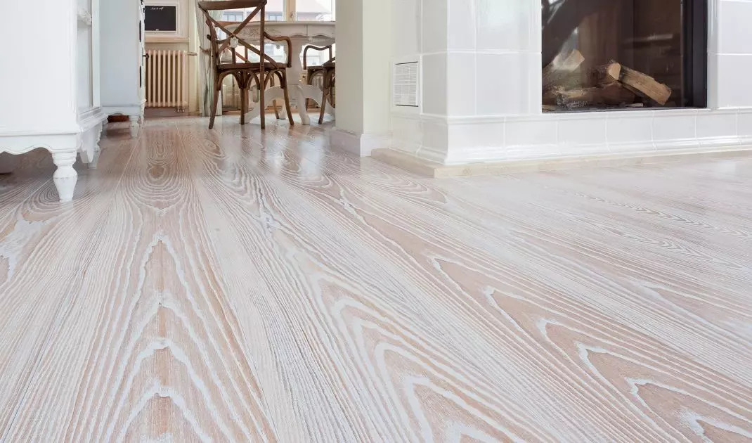 Whitewashed floor