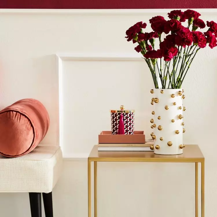 Maroon accents