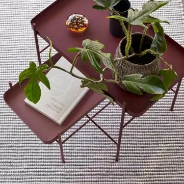 Burgundy table