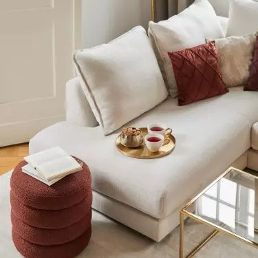 Maroon pouffe