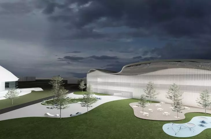 Lodowisko zostało zaprojekowane obok Stegu Areny