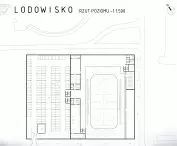 Projekt lodowiska w Opolu, rzut poziomu -1.