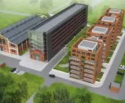 Complex of multi-family buildings with services at Grzegórzecka Street in Kraków