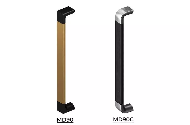 Modułowe uchwyty do drzwi z serii D w dwóch wariantach – MD90 i MD90C