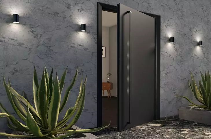 Modułowy uchwyt do drzwi MD90C w wariancie antracytowym z punktowym podświetleniem LED