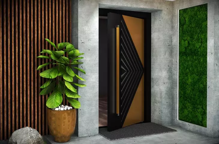 Modułowy uchwyt do drzwi MQA90 40x40 w wariancie złotym