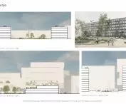 Przekroje projektowanych budynków
