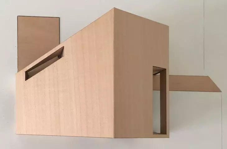 Single-family house in Owczarnia, mock-up, top view