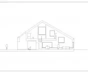 Single-family house in Owczarnia, cross-section