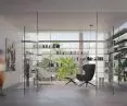 The library is located on the first floor of the villa