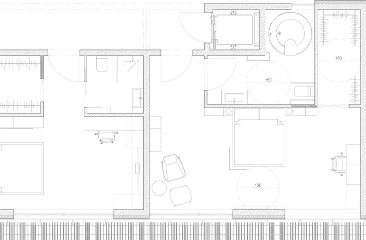 Courtyard House project in Dubai, room plan 