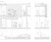 Courtyard House project in Dubai, cross section 