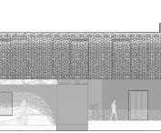 Courtyard House project in Dubai, south elevation 