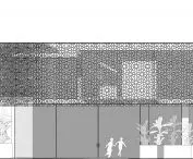 Courtyard House project in Dubai, north elevation