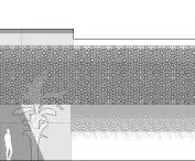 Courtyard House project in Dubai, east elevation