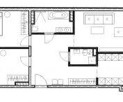 A projection of an apartment in Krakow