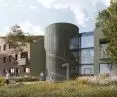 Housing development on a former sugar factory site in Gniezno, visualization, proj. Insomia
