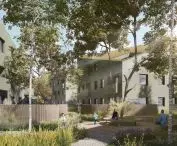 Housing development on a former sugar factory site in Gniezno, visualization, proj. Insomia