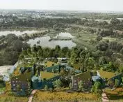 Housing development on a former sugar factory site in Gniezno, visualization, proj. Insomia