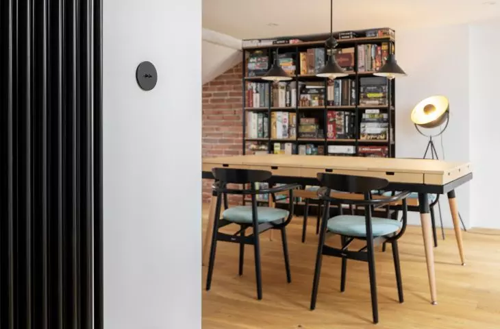 The game room in the attic has an industrial atmosphere