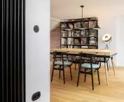 The game room in the attic has an industrial atmosphere
