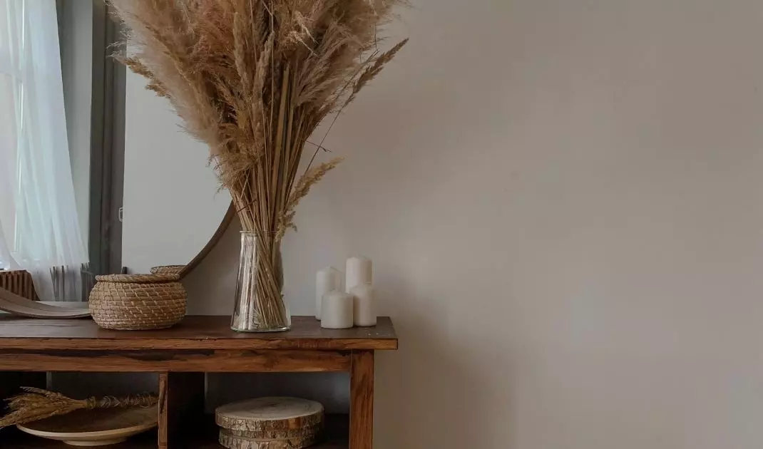 Dried flowers as home decoration
