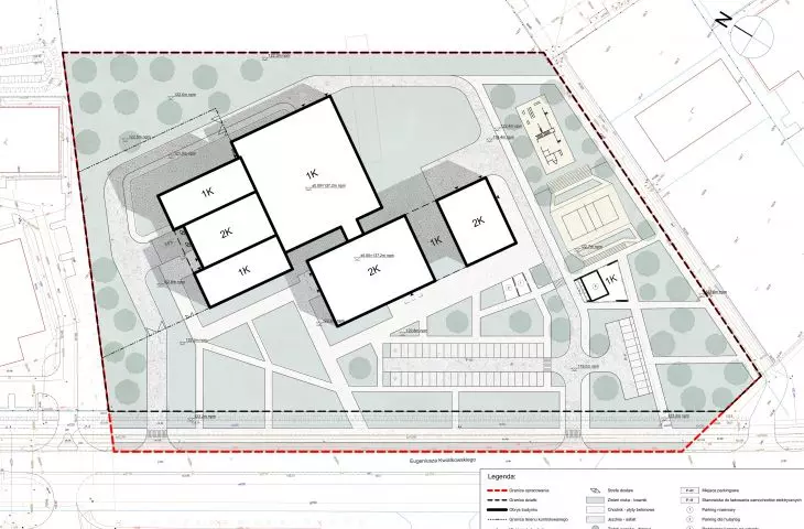 Projekt fabryki suplementów, plan zagospodarowania terenu