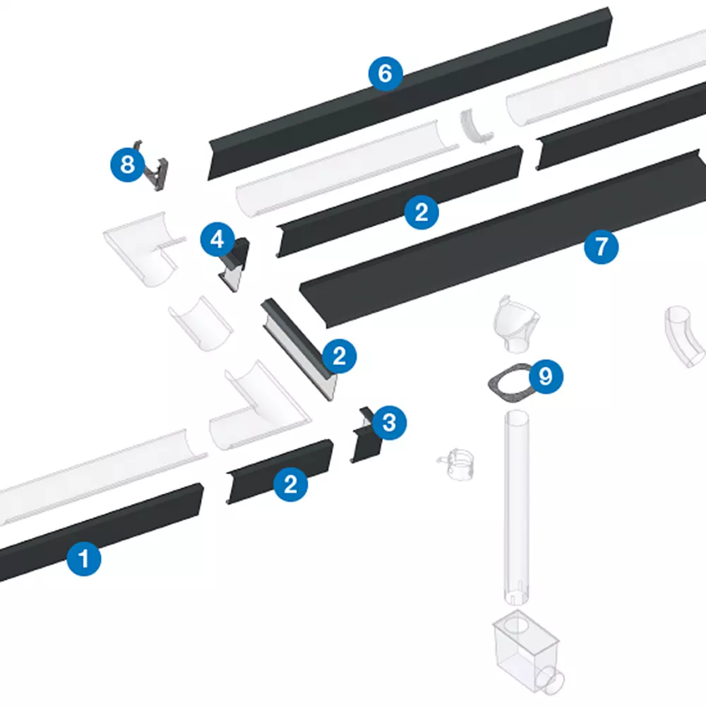 Concealed gutter system