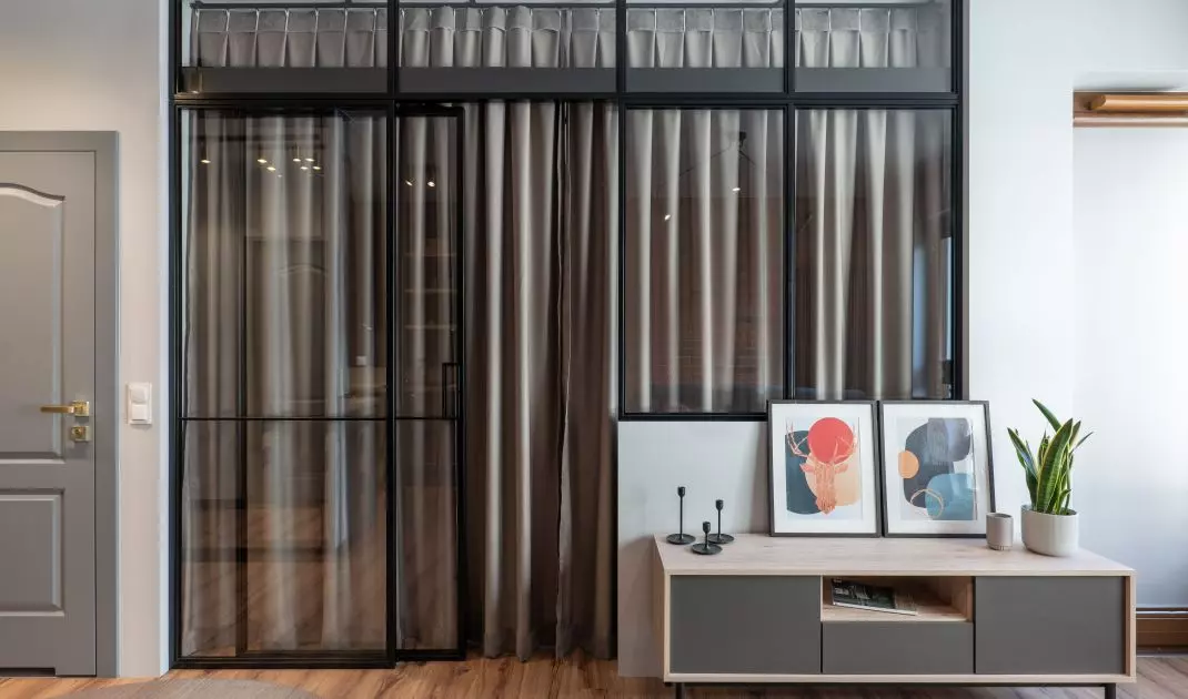 Living room - view of the bedroom space