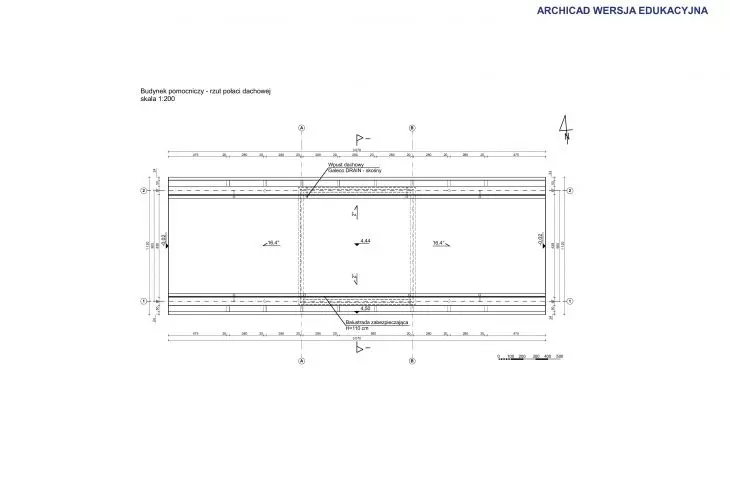 Roof plan of the auxiliary building