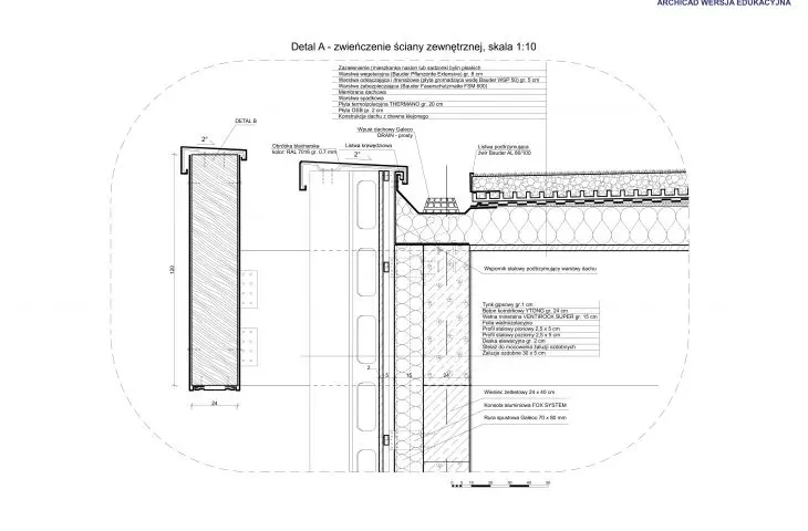 Structural detail of the hotel, finial of the exterior wall
