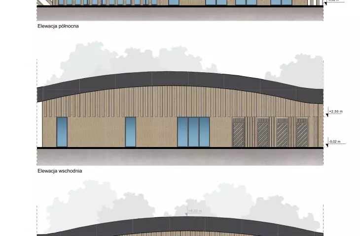 Animal hotel project, interior elevations