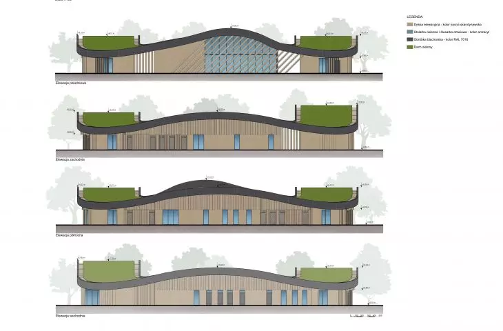 Animal hotel project, exterior elevations
